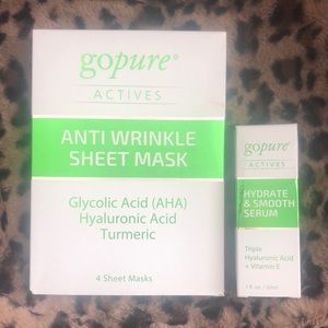 GoPure Anti-Aging Anti-Wrinkle Masks and Serum NEW